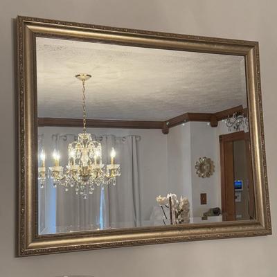 LOT 42D: Framed Wall Mirror w/ Beveled Edge