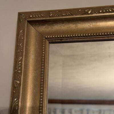 LOT 42D: Framed Wall Mirror w/ Beveled Edge