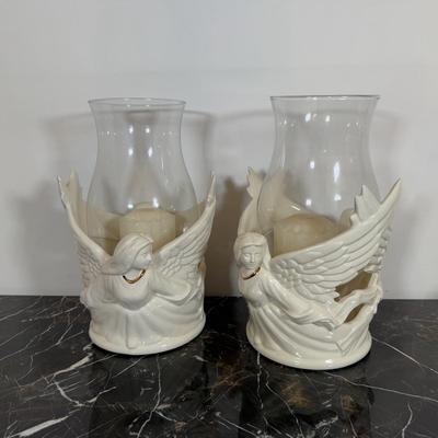 LOT 43D: Angel Home Decor - Lenox Holiday Angel Bell w/ Box, Waterford Crystal Ornaments, Willow Tree & More