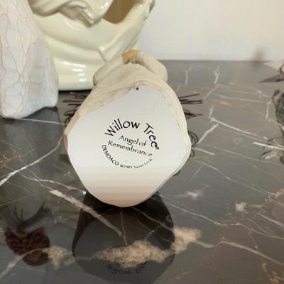 LOT 43D: Angel Home Decor - Lenox Holiday Angel Bell w/ Box, Waterford Crystal Ornaments, Willow Tree & More