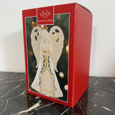 LOT 43D: Angel Home Decor - Lenox Holiday Angel Bell w/ Box, Waterford Crystal Ornaments, Willow Tree & More