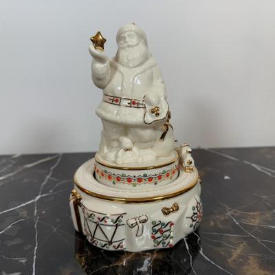 LOT 45D: Lenox China Jewels Santa “Jolly Old Saint Nicholas” Musical Figurine w/ Box