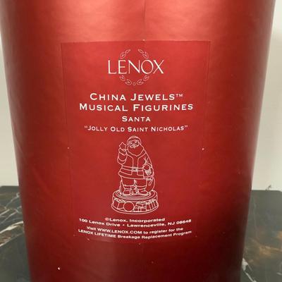 LOT 45D: Lenox China Jewels Santa “Jolly Old Saint Nicholas” Musical Figurine w/ Box