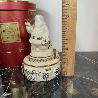 LOT 45D: Lenox China Jewels Santa “Jolly Old Saint Nicholas” Musical Figurine w/ Box
