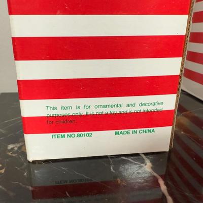 LOT 46D: Vintage Santa Nesting Dolls & Three Wooden Nutcrackers w/ Boxes