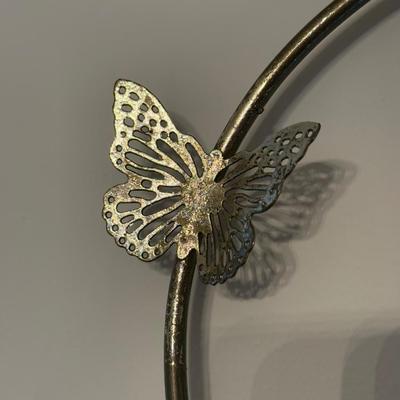 LOT 48K: Metal Butterfly Wall Decor & Floral Wall Decor
