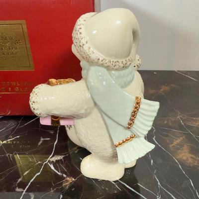 LOT 50D: Lenox Christmas - Stacking Snowman Candy Box, Yuletide Snowman Votive, Snowman’s Glow Votive, Dash Away All Santa in Sleigh...