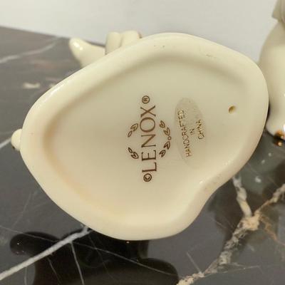 LOT 52D: Lenox Collection - Woodland S&P, Dog w/ Football, Narcissus Flower Vase, Candle Sticks & Animal Set