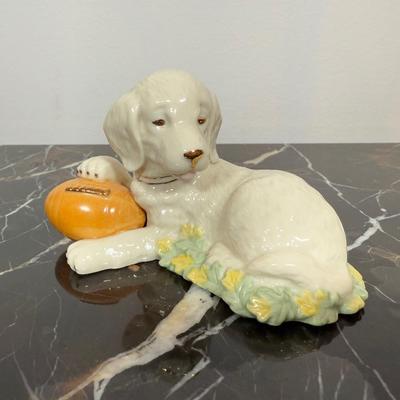 LOT 52D: Lenox Collection - Woodland S&P, Dog w/ Football, Narcissus Flower Vase, Candle Sticks & Animal Set