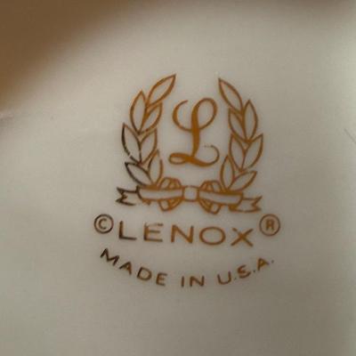 LOT 53D: Lenox Holiday Hostess Dish, Special Plate, Say it With Silk Cups, Holly Bowls & Shaped Treat Trays