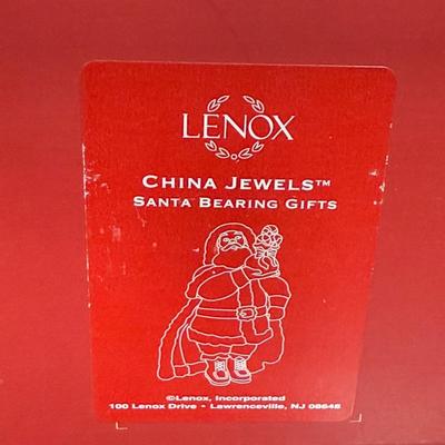 LOT 55F: Lenox China Jewels w/ Boxes - Santa Bearing Gifts & Santa w/ Bear