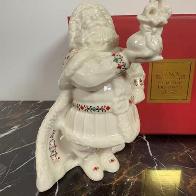 LOT 55F: Lenox China Jewels w/ Boxes - Santa Bearing Gifts & Santa w/ Bear