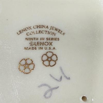 LOT 55F: Lenox China Jewels w/ Boxes - Santa Bearing Gifts & Santa w/ Bear