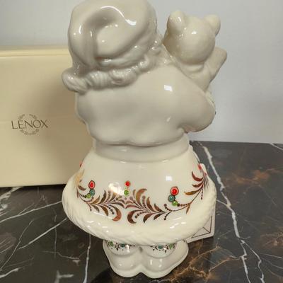 LOT 55F: Lenox China Jewels w/ Boxes - Santa Bearing Gifts & Santa w/ Bear