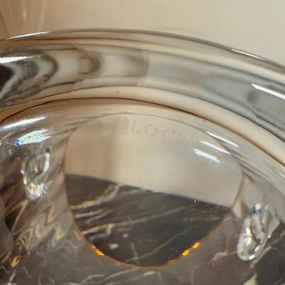 LOT 58D: Lenox Rocks & Wine Glasses w/ Block Crystal Ice Bucket & Flutes