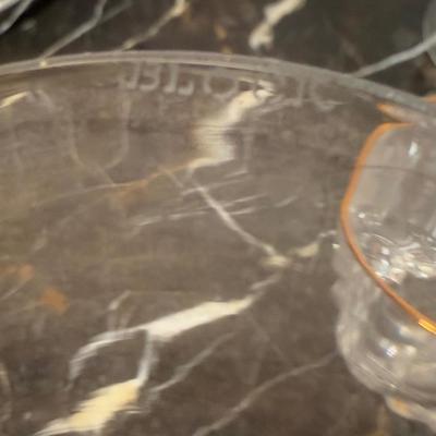 LOT 58D: Lenox Rocks & Wine Glasses w/ Block Crystal Ice Bucket & Flutes