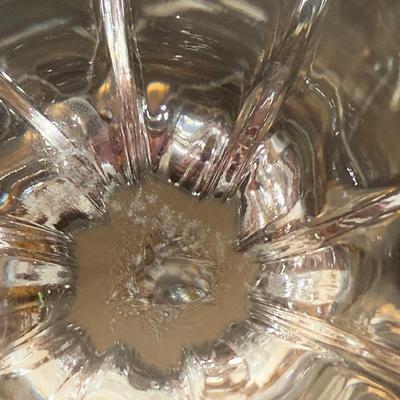 LOT 58D: Lenox Rocks & Wine Glasses w/ Block Crystal Ice Bucket & Flutes