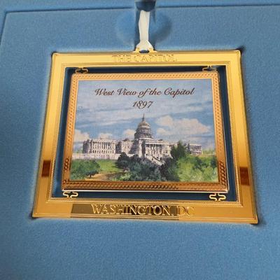 LOT 62D: Ornament Collection - 2002 Thomas Pacconi Classics, Ceramic Gold Trim Train & More