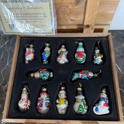 LOT 62D: Ornament Collection - 2002 Thomas Pacconi Classics, Ceramic Gold Trim Train & More