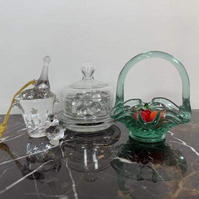 LOT 66D: Swarovski Penguin, Crystal Ice Bucket & More