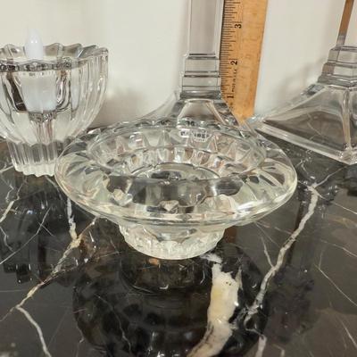 LOT 69F: Crystal Candle Holders incl. Tiffany & Co Votive
