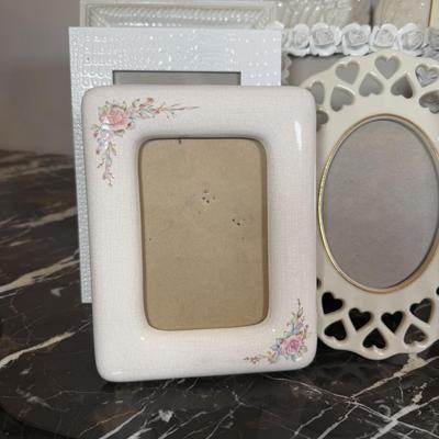 LOT 70F: White Photo Frames - Lenox, Nicole Miller, Valerie Bertinelli, Cynthia Rowley & More