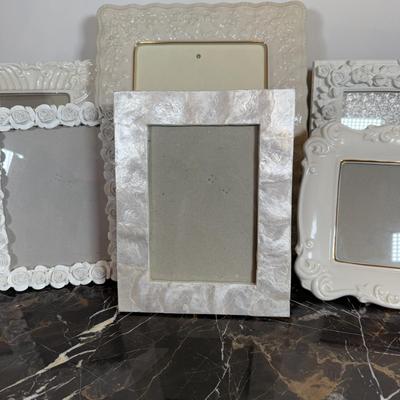LOT 70F: White Photo Frames - Lenox, Nicole Miller, Valerie Bertinelli, Cynthia Rowley & More