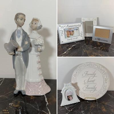 LOT 74K: Wedding Lladró 4808 Anniversary Photo Frames & More