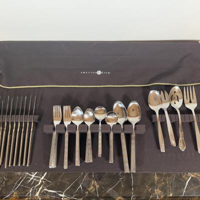 LOT 77F: Edward Don & Co Stainless Steel Flatware Set & More