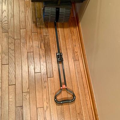 LOT 122 L: Outdoor Collection: 38 QT Igloo Wheelie Cooler, Collapsable Wagon, Alpine Design Canopy Shade Chair, & Coleman Collapsable...