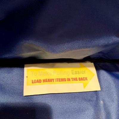 LOT 122 L: Outdoor Collection: 38 QT Igloo Wheelie Cooler, Collapsable Wagon, Alpine Design Canopy Shade Chair, & Coleman Collapsable...