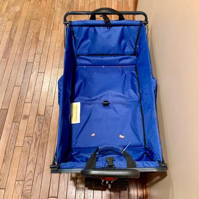 LOT 122 L: Outdoor Collection: 38 QT Igloo Wheelie Cooler, Collapsable Wagon, Alpine Design Canopy Shade Chair, & Coleman Collapsable...