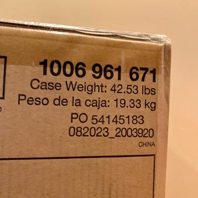 LOT 123 L: NIP Hampton Bay Outdoor Gas Patio Heater w/ Fine Sense Pro Series Full Length Vinyl Cover