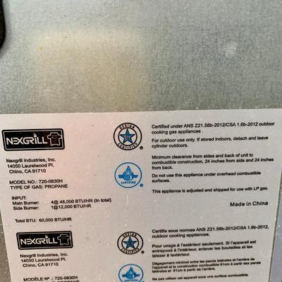 LOT 126 O: Nexgrill Model # 720-0830H
