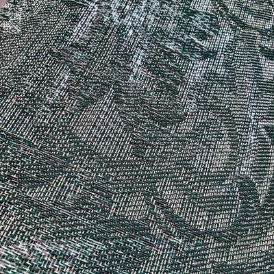 LOT 129 O: Large Outdoor Green Leaf Motif Patio Set: Glass Top Table w/ 6 Chairs, 2 Glass Top Side Tables w/ Glider, Lounger, & Ottoman