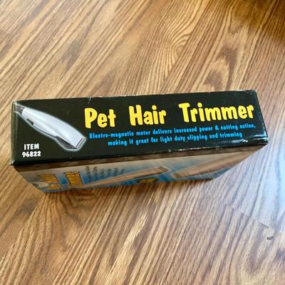 LOT 130 O & L: Pup N' Stuff Collection: 2 Mesh Outdoor / Indoor Dog Beds, Pet Hair Trimmer, Wooden Bone Shape Food & Water...