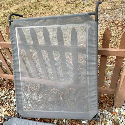 LOT 130 O & L: Pup N' Stuff Collection: 2 Mesh Outdoor / Indoor Dog Beds, Pet Hair Trimmer, Wooden Bone Shape Food & Water...