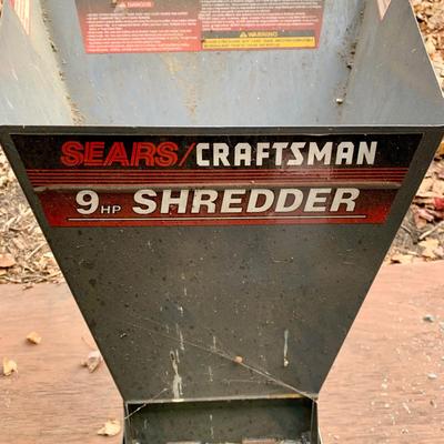 LOT 132 S: Sears Craftsman 9 HP Chipper Shredder Model #247.795890