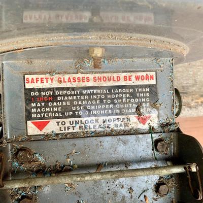 LOT 132 S: Sears Craftsman 9 HP Chipper Shredder Model #247.795890