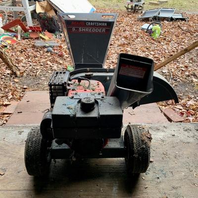 LOT 132 S: Sears Craftsman 9 HP Chipper Shredder Model #247.795890