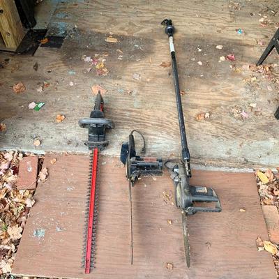 LOT 134 S: Sears Best Craftsman Bushwacker Electric Hedge Trimmer Model #358.798560, Remington Power Cutter Model #098031J, & Poulan...