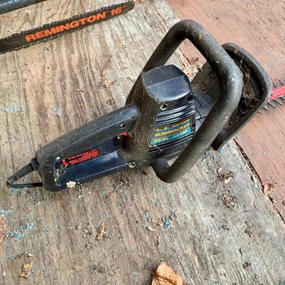 LOT 134 S: Sears Best Craftsman Bushwacker Electric Hedge Trimmer Model #358.798560, Remington Power Cutter Model #098031J, & Poulan...