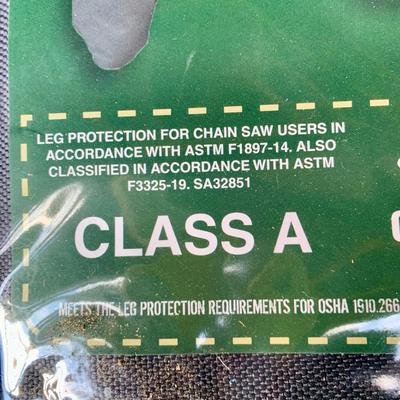 LOT 135 S: Poulan Wild Thing 18" Weed Eater Gas Powered Chainsaw Model # P4018WT 952802036 & NIP Forester Chainsaw Safety Chaps...