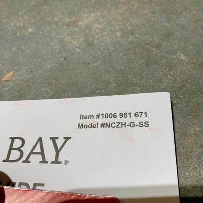 LOT 139 G: Hampton Bay Outdoor Patio Heater Model #NCZH-G-SS & NIP Fine Sense Pro Series Full Length Vinyl Cover