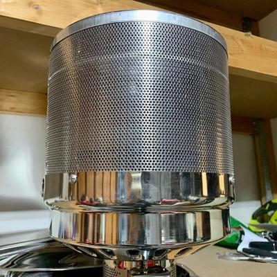 LOT 139 G: Hampton Bay Outdoor Patio Heater Model #NCZH-G-SS & NIP Fine Sense Pro Series Full Length Vinyl Cover