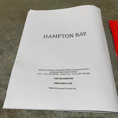 LOT 139 G: Hampton Bay Outdoor Patio Heater Model #NCZH-G-SS & NIP Fine Sense Pro Series Full Length Vinyl Cover