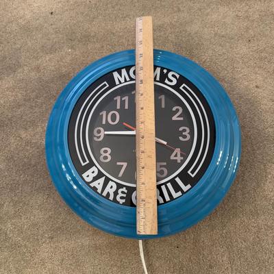 LOT 162K: Mom’s Bar & Grill Art Deco Clock, Beer Sign, Ceramic Drinking Gnome & Pirate Mug