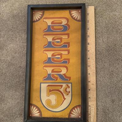 LOT 162K: Mom’s Bar & Grill Art Deco Clock, Beer Sign, Ceramic Drinking Gnome & Pirate Mug