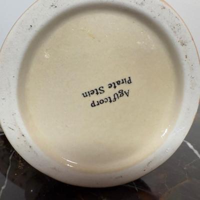 LOT 162K: Mom’s Bar & Grill Art Deco Clock, Beer Sign, Ceramic Drinking Gnome & Pirate Mug