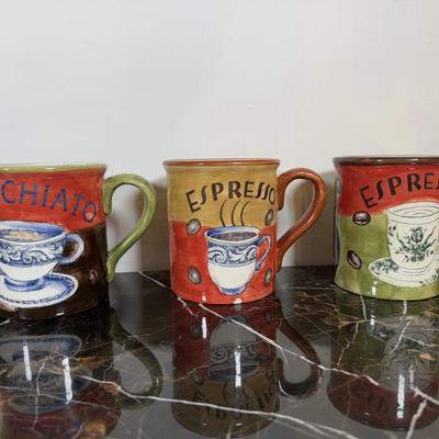 LOT 164K: Coffee Ceramic Dishes & Canisters